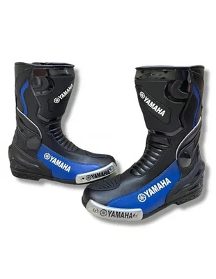 2025 Carreras Motocicleta Motociclista Hombres Botas de Cuero Motocicleta Cuero de Vaca Botas Foto 1 de 2