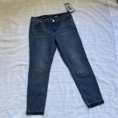 Pantalones de mezclilla Kenneth Cole Jess ajustados azules para mujer EE. UU. 10 Foto 1 de 4