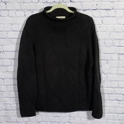 J.Crew Mens VTG Roll Neck Sweater Cotton Black Size XL Fisherman Oarsman Heavy - Image 1 of 4