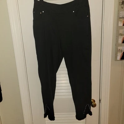 Ruby Rd. Super Soft Pull-On Pants, , Frayed, Ankle, Size 8 - Image 1 of 4