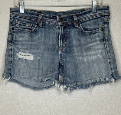 Citizens of Humanity Cut Off Jean Shorts Size 28 Distressed Raw Hem Ingrid Low - Image 1 of 4