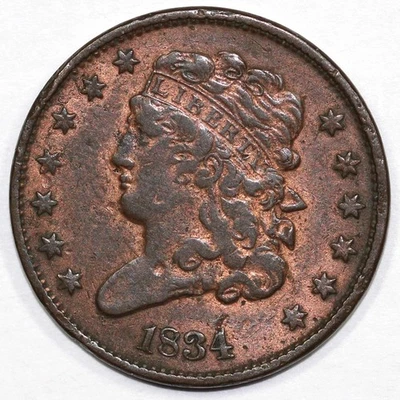 1834 1/2c Classic Head Half Cent - Image 1 of 3