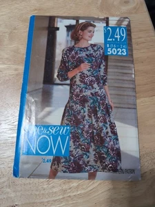 McCalls 5023 Misses Drop Waist Dress See Sew Pattern 16-24 *uncut - Picture 1 of 2