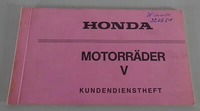 Scheckheft / Kundendienstheft Honda VF 750 Stand 08/1984 - Bild 1 von 2