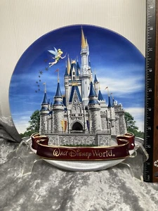 Walt Disney World Cinderella's Castle with 3-D Tinker Bell Decorative Plate  - Picture 1 of 12