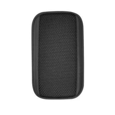 Acessórios de carro apoio de braço almofada capa console central caixa almofada couro ecológico preto - Imagem 1 de 4