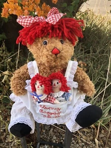 Raggedy Ann & Andy "I Love My Raggedy Friends" Teddy Bear by Applause W/Ragdolls - Picture 1 of 10