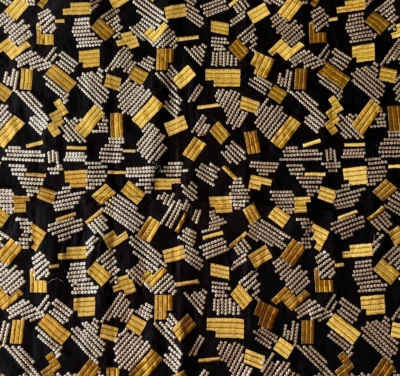 Threads Starfire Bronze Ebony  Fabric Remnant 24"x24" - Image 1 of 2