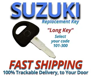 Suzuki Motorcycle Keys Long Replacement Key Cut to your Code 101-300 - Picture 1 of 2