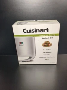 CUISINART Non Stick Indoor Sandwich Maker Grill Silver NEW WM-SW2 - Picture 1 of 5