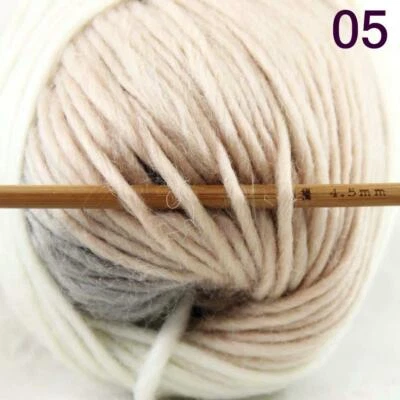 AIPYARN 1BallX50gr Chunky Hand Shawls Rainbow Wool Knitting Crochet Yarn 05 — 第 1/4 张图片