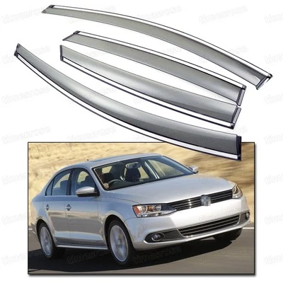 Visera de ventana ventilación pantalla lluvia/sol/viento protector para Volkswagen Jetta 2011-2015 arriba Foto 1 de 4