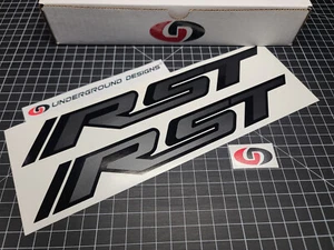 RST Decals (2pk) Rally Sport Truck Bedside Fender Stickers Fits Silverado Tahoe - Picture 1 of 6