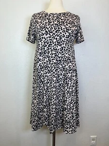 NWOT LuLaRoe Carly Animal Print Light Brown Black Hi-Lo Hem Dress Sz XS - Picture 1 of 7