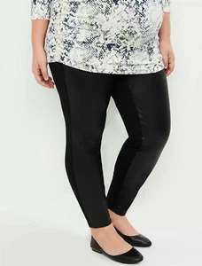 Maternity Pants Sz 1X JESSICA SIMPSON PLUS SIZE SECRET FIT BELLY FAUX LEATHER - Picture 1 of 4