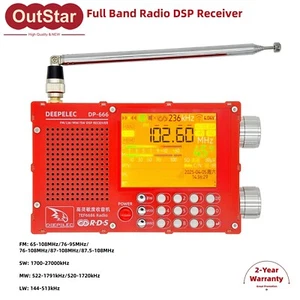 DP-666 TEF6686 Full Band Radio DSP Receiver 2.8-inch IPS Screen FM LW MW SW #sz - Picture 1 of 2