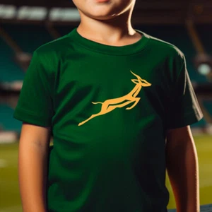 T-shirt bambini Springbok rugby africano compleanno coppa del mondo regalo top - Foto 1 di 1