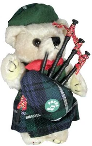 Oso de peluche musical tartán Forbes regalo escocés hecho en Escocia - Imagen 1 de 5