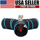 Tempcore Pet Cat Tunnel Tube Toys 3 Way Collapsible Tunnels for Indoor Cats
