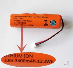 Reemplazo de batería de 3,7 V para cortapelos Wahl 8148 8591 8504 1919 DC3,6 V 3400 mAh - Imagen 1 de 5