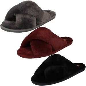 Pantuflas de mula de piel sintética forradas cálidas ""Dream Lux"" para damas Clarks - Imagen 1 de 21