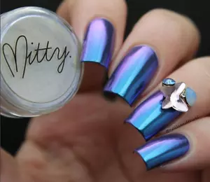 Mirror Chrome Powder AMAZING SHINE 3g by Mitty - Blue Bullet - Picture 1 of 7