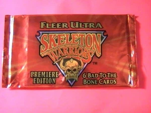 FLEER ULTRA SKELETON WARRIORS PREMIERE EDITION 6 BAD TO THE BONE CARDS NEW - Picture 1 of 4