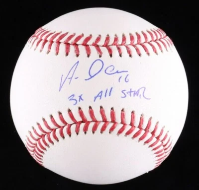 Aramis Ramirez Signed OML Baseball Inscribed 3X All Star (Schwartz) Chicago Cubs Foto 1 de 4