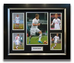 KEISUKE HONDA HANDSIGNIERTES GERAHMTES FOTODISPLAY - AC MAILAND AUTOGRAMM. - Bild 1 von 1