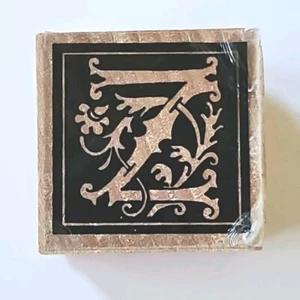 LETTER Z MONOGRAM Hampton Art Rubber Stamp Alphabet Storybook Font N? zp13 - Picture 1 of 6