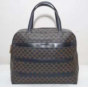AUTENTICA BORSA A CIOTOLA CELINE VINTAGE NERA MACADAM in pelle e PVC tascabile - Foto 1 di 11
