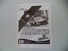 advertising Pubblicit 1974 CINTURE ABARTH