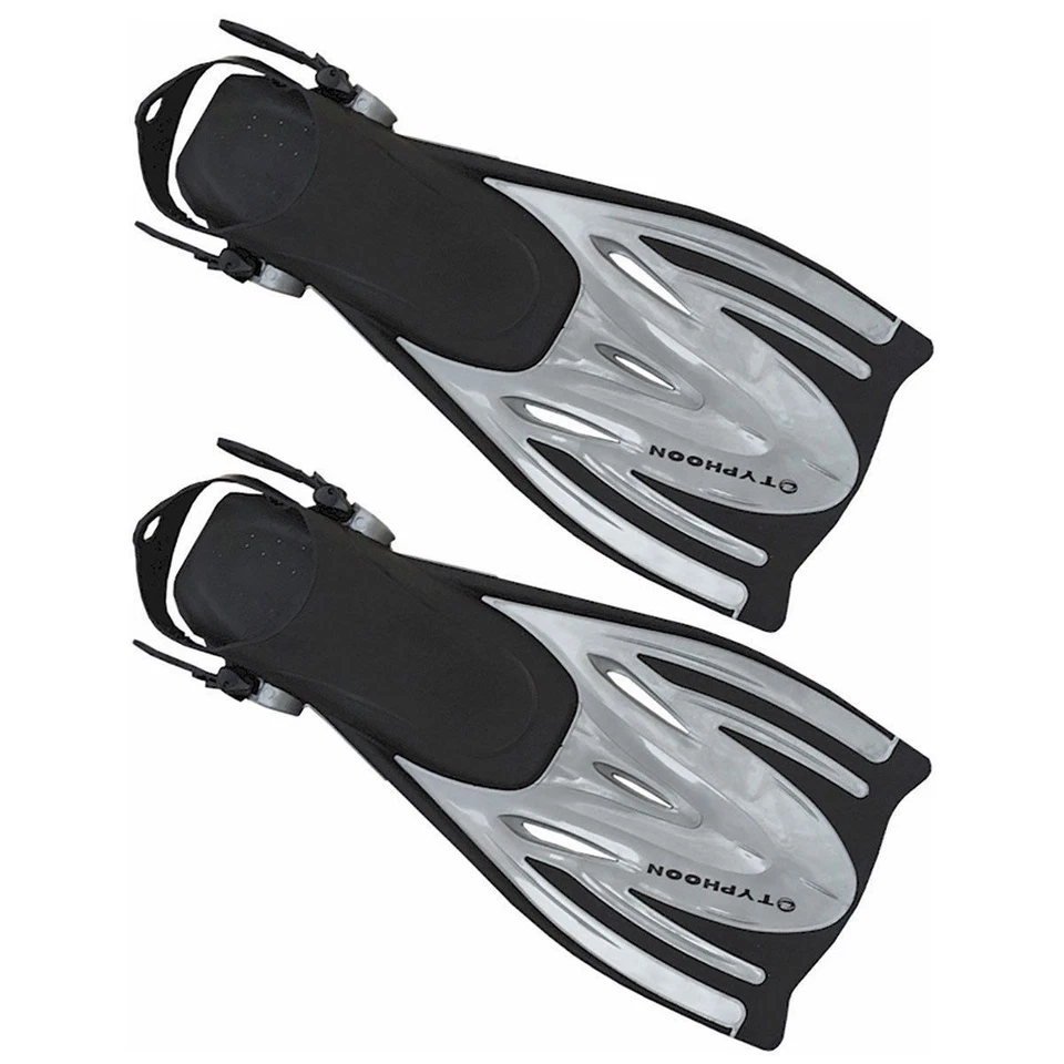 JUNIOR SNORKELLING FINS TYPHOON TJET Child Flippers Diving Travel Snorkel Fins   - Image 1 of 1