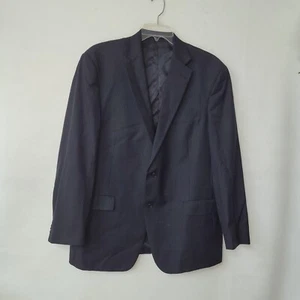 Hart Schaffner Marx Blazer Men 46L (XLong) Black Stripe Business Preppy USA - Picture 1 of 18