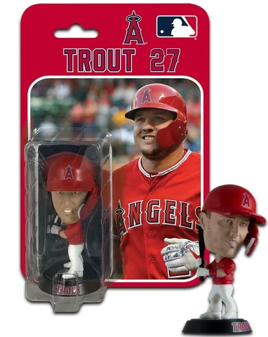 2019 Mike Trout Los Angeles Angels Imports Dragon 4 Inch Bobble Head Cover