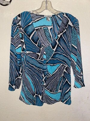 Chaqueta ALBERTO MAKALI Multicolor Ligera Arrugada Cierre Gancho y Ojo L Foto 1 de 4