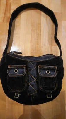 Bolso de hombro de terciopelo y satén sin marca para preadolescentes o niñas Foto 1 de 4