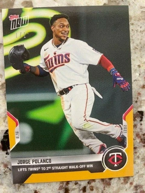 2021 TOPPS NOW GOLD PARALLEL CARD 1/1 MINNESOTA TWINS JORGE POLANCO #668 - Image 1 of 1