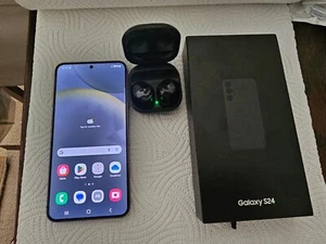 Boxed Samsung Galaxy S24 - 128GB - Onyx Black (Unlocked) (Dual SIM) - Excellent - Afbeelding 1 van 12