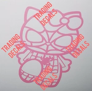 Calcomanía de vinilo adhesiva de pared para ventana de coche portátil Hello Kitty Spiderman - Imagen 1 de 5