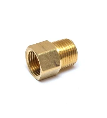 1/2" NPT Female American to 1/2" BSPT (R) Male British 8036-08-08 Pipe Adapter - Image 1 of 4