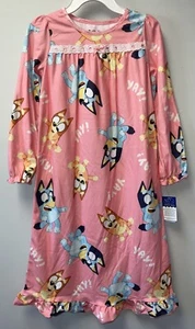 *NWT* Bluey (Size 8) Bluey Characters Flannel Granny Nightgown Pajamas - Picture 1 of 4
