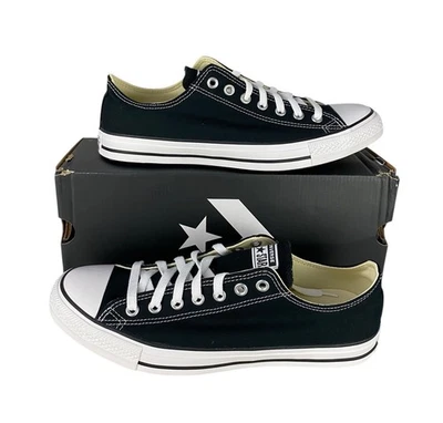 全新 匡威 Chuck Taylor All Star Ox 鞋 运动鞋 男式 黑色 白色 M9166 — 第 1/4 张图片