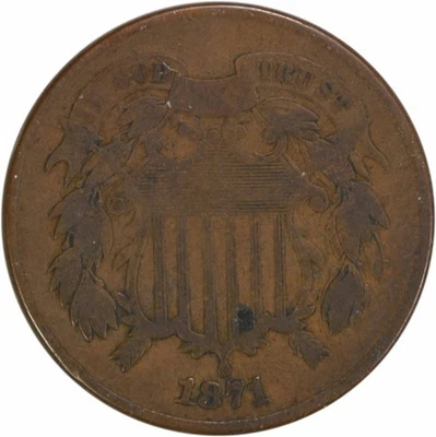 1871 Two Cent Piece F Uncertified #1005 - Image 1 of 2