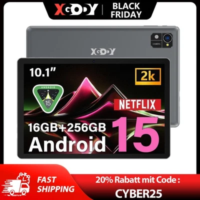 2025 Neuest Tablet Android 15 10.1 Zoll 16GB RAM+256GB ROM 7000mAh Octa core IPS - Bild 1 von 4