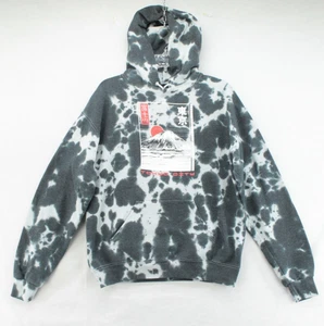Bowery Supply Co. Hoodie Herren Medium grau und weiß Batik Tokyo Mount Fuji - Bild 1 von 5