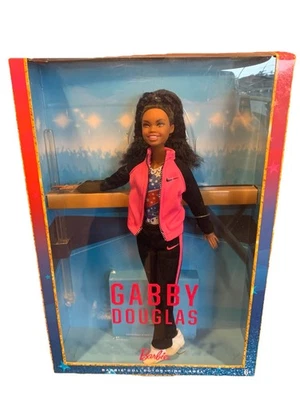2016 Nueva muñeca Barbie Mattel Gabby Douglas coleccionista etiqueta rosa Foto 1 de 4