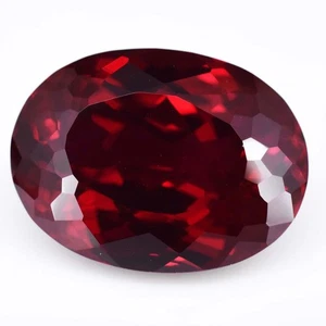 31.05 Ct Natural Red Color Almandine Garnet Oval Loose Gemstone Certified - Picture 1 of 4
