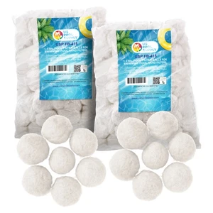 3 lbs Pool Filter Balls, Fiber Filtration Media for Swimming Pool Sand Filters - Picture 1 of 5