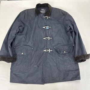 Vintage POLO RALPH LAUREN Fireman Jacket Mens XL Navy Blue Cotton USA Made 90s - Foto 1 di 13